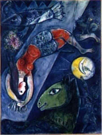 Marc Chagall, le cirque bleu, muse Pompidou